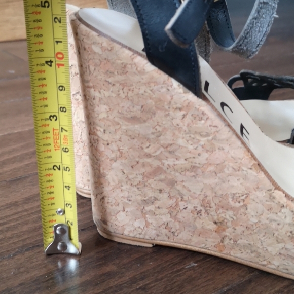 Cork platform heeled sandals EUR 36 in black - Picture 8 of 11